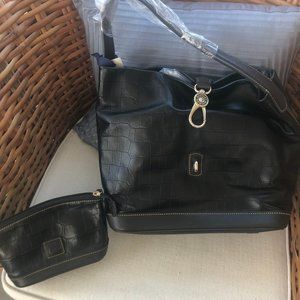 Dooney & Bourke: Croco Leather Logo Lock Hobo Set